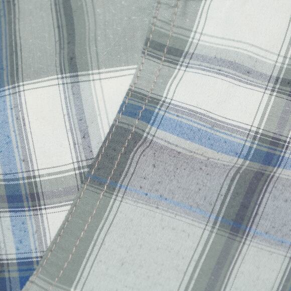 Kuhl Elixir Tapered Fit Short Sleeve Button Up Blue Green Plaid Shirt Mens L - Picture 11 of 16